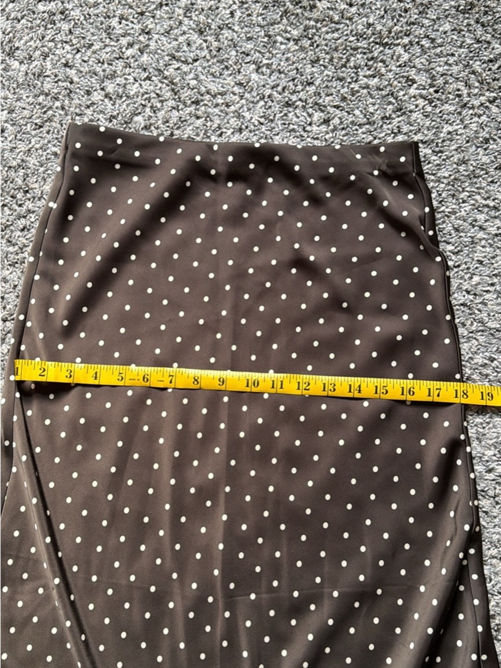 Zara Black Polka Dot Satin Maxi Skirt - Picture 7 of 9